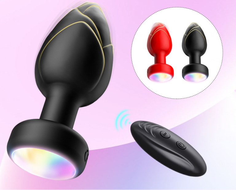 Remote-Controlled LED Vibrating Butt Plug